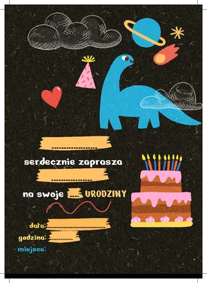 Szablon z dinozaurem